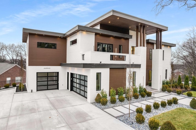 modern home with a garage