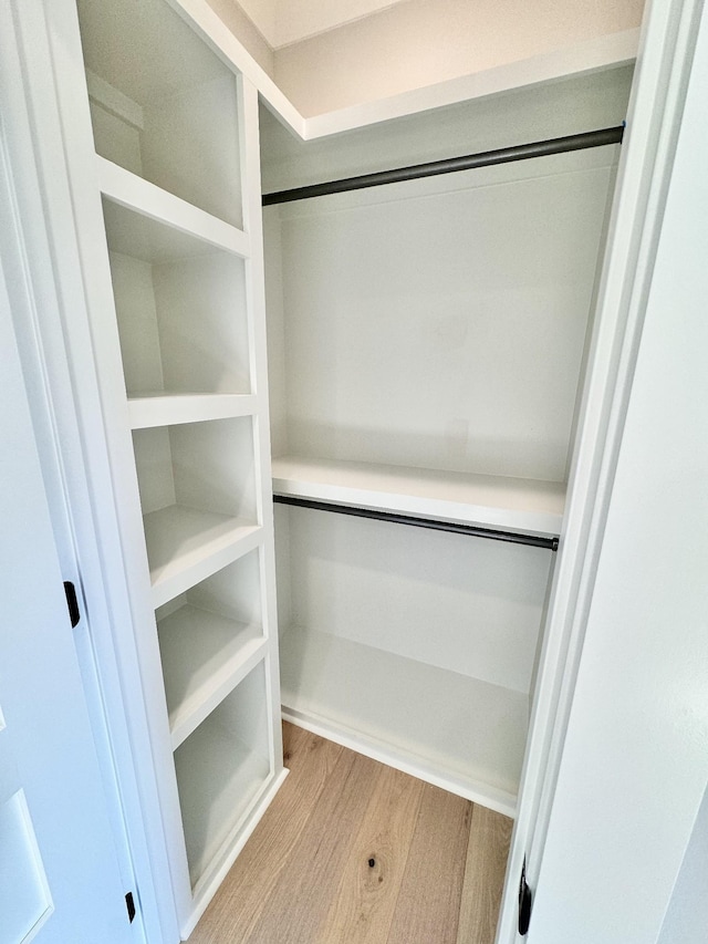 spacious closet with light wood-type flooring