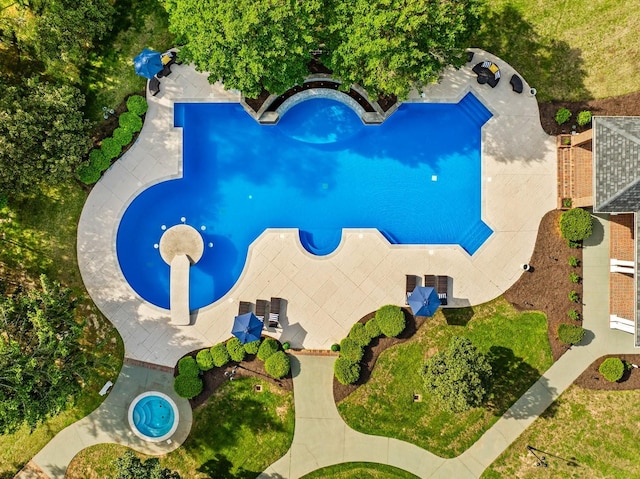 birds eye view of property