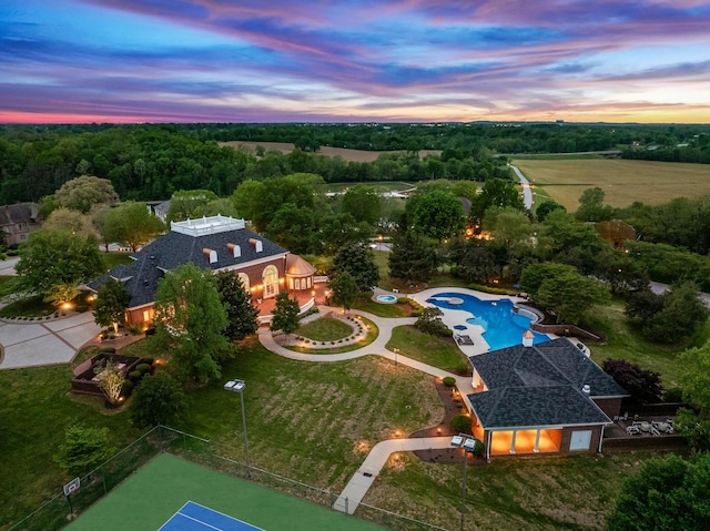 birds eye view of property