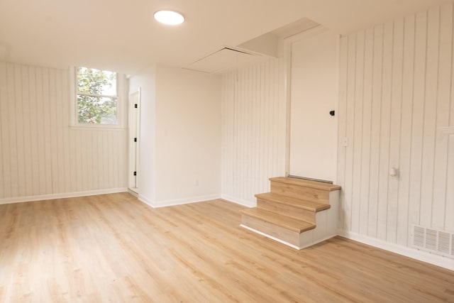 empty room featuring light hardwood / wood-style floors