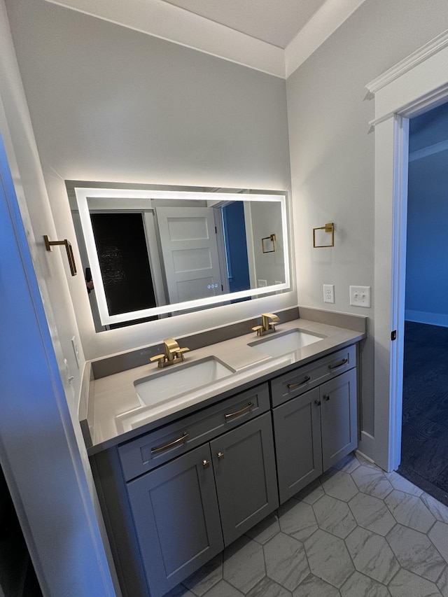 bathroom featuring vanity