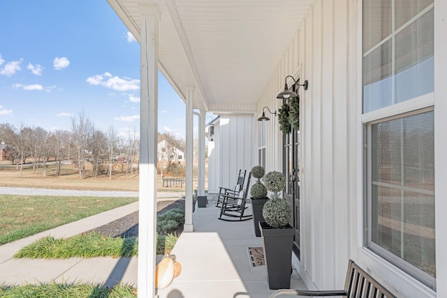 view of patio with a porch