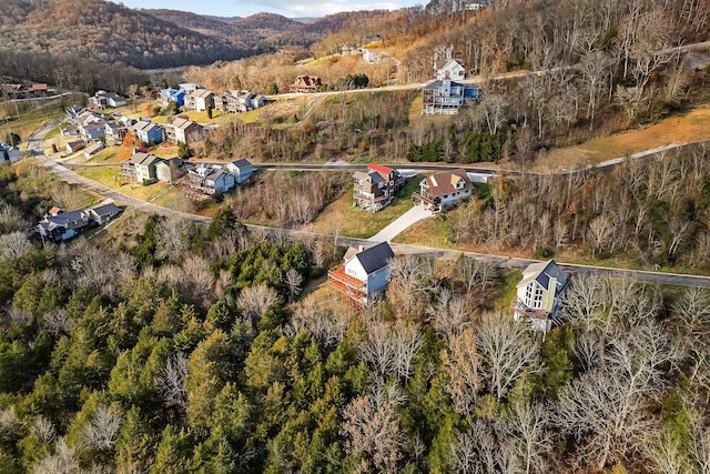 bird's eye view featuring a mountain view