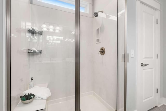 bathroom with walk in shower