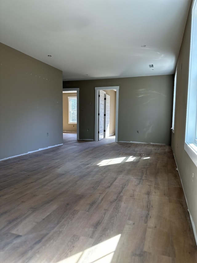 unfurnished room featuring wood finished floors