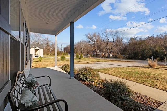 view of patio with a porch