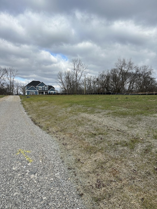 view of road featuring a rural view