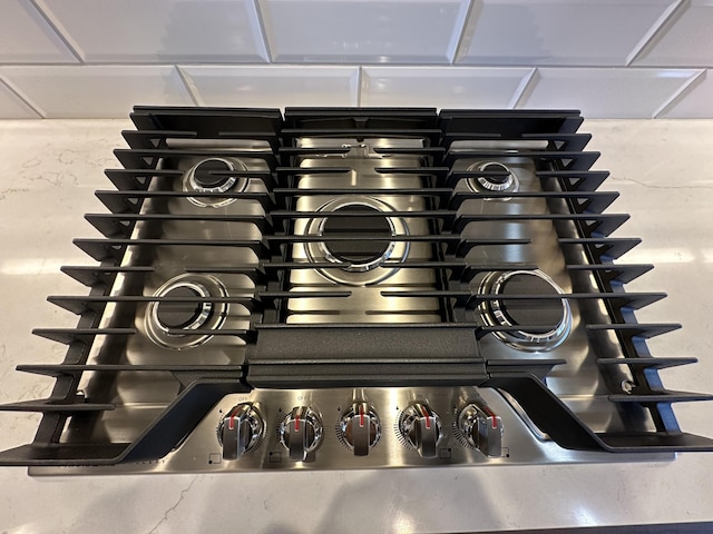 details featuring gas cooktop