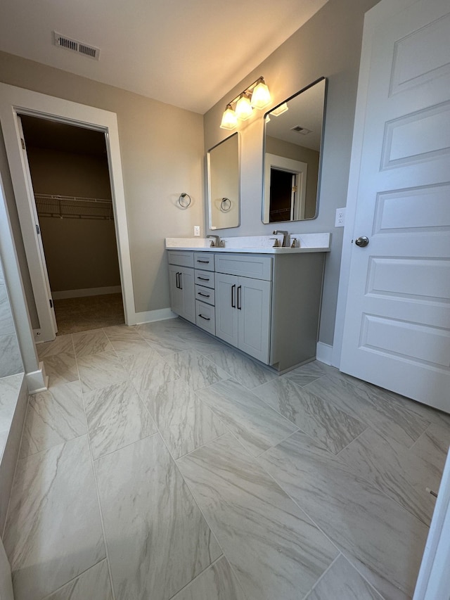 bathroom with vanity