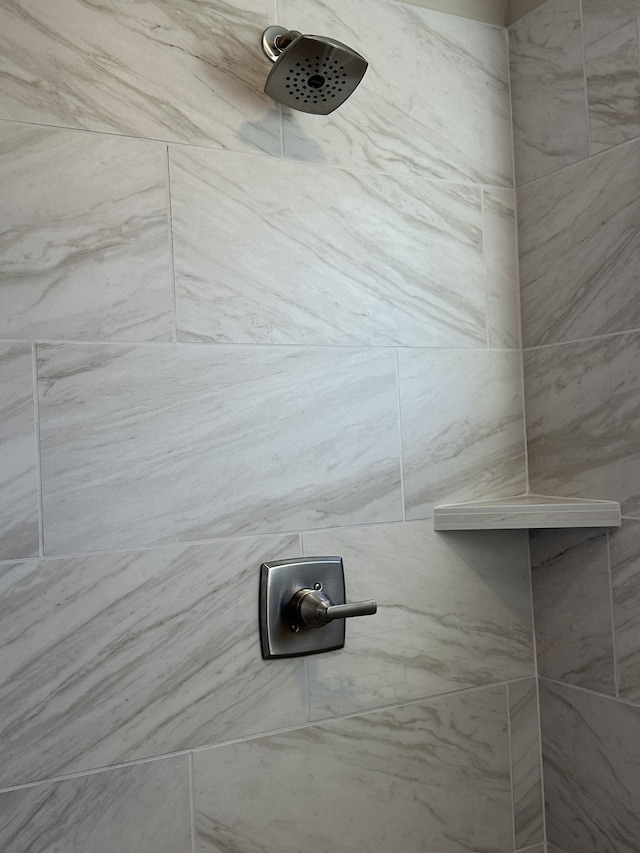 room details with a tile shower