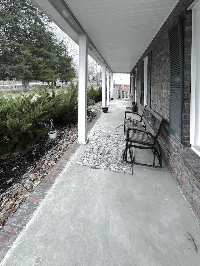 view of patio featuring covered porch