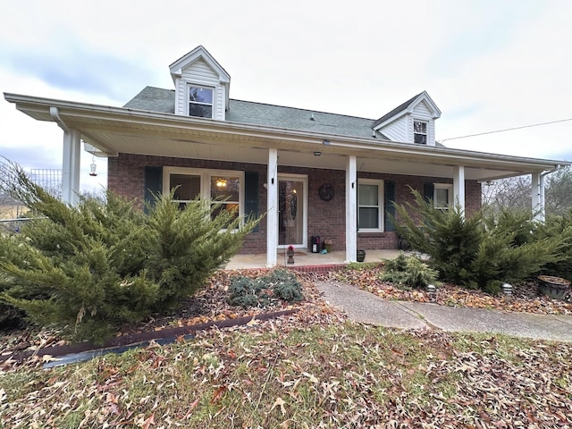 view of front of house with a porch