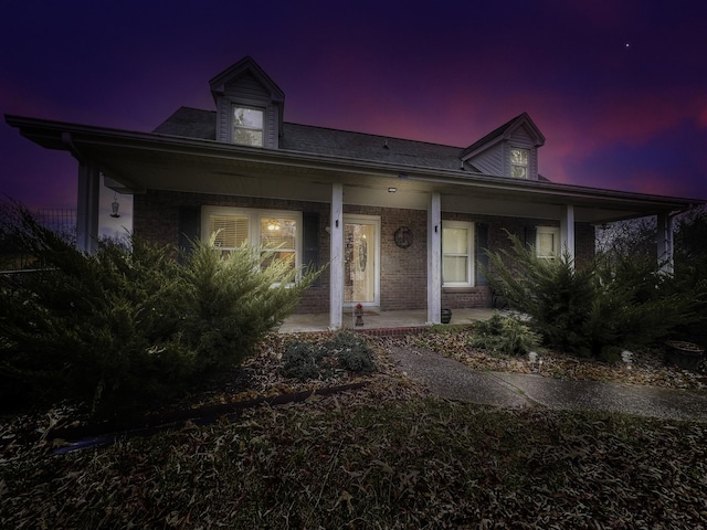 view of front of home with a porch