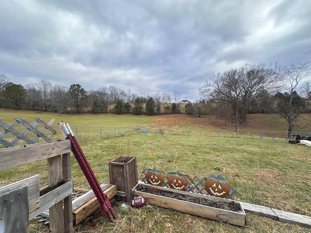 view of yard featuring a rural view