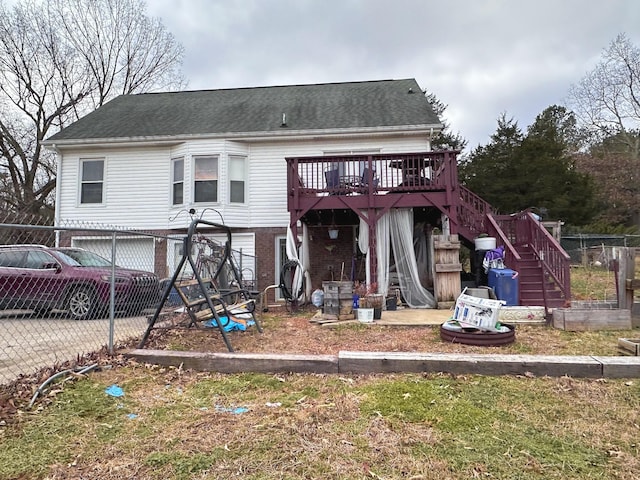 exterior space featuring a deck