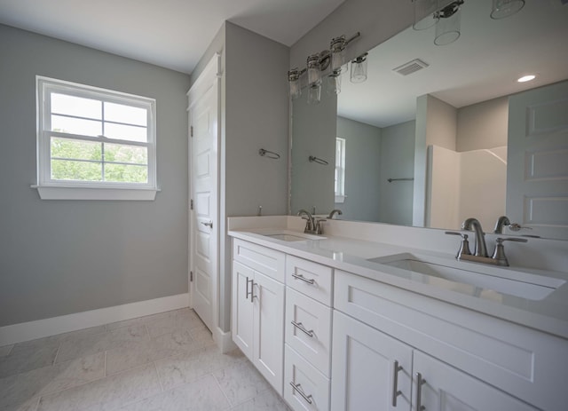 bathroom featuring vanity