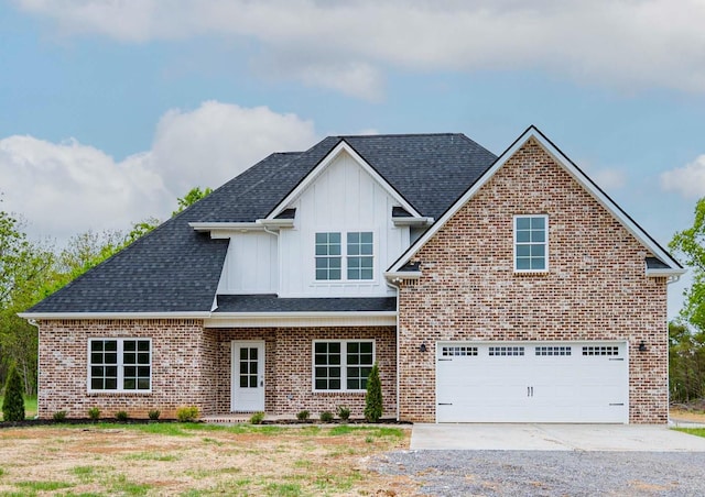 view of front facade featuring a garage