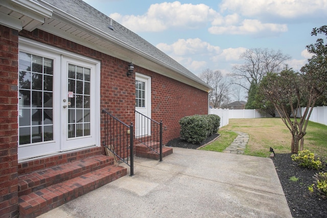 view of patio / terrace with french doors