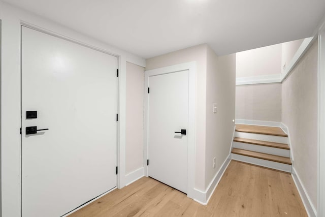 hallway featuring light hardwood / wood-style floors