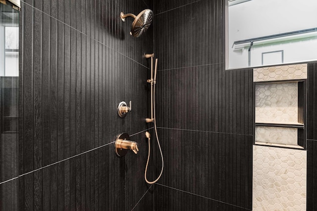 details with tiled shower