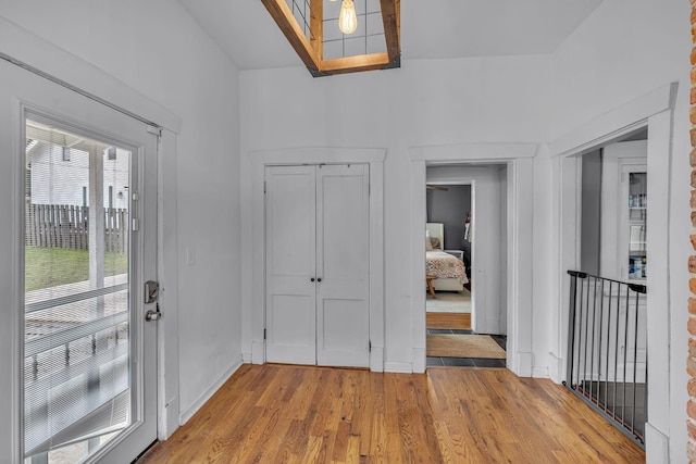 foyer featuring light hardwood / wood-style flooring