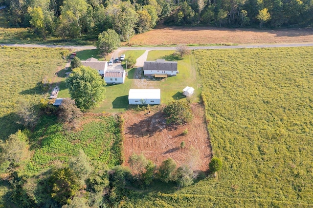 aerial view with a rural view