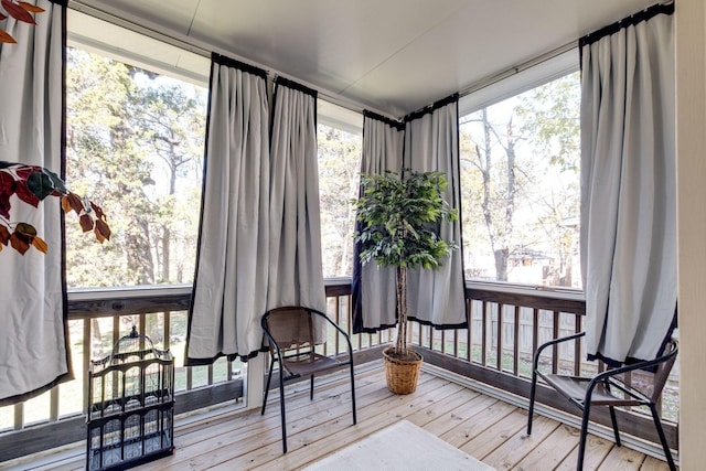 sunroom featuring a wealth of natural light