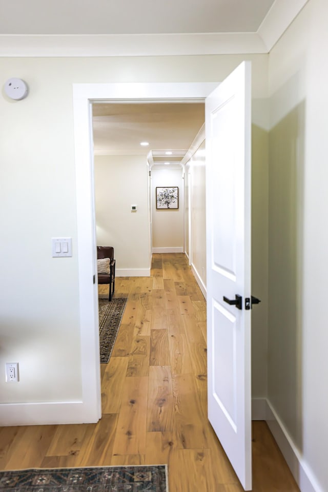 hallway featuring light hardwood / wood-style floors