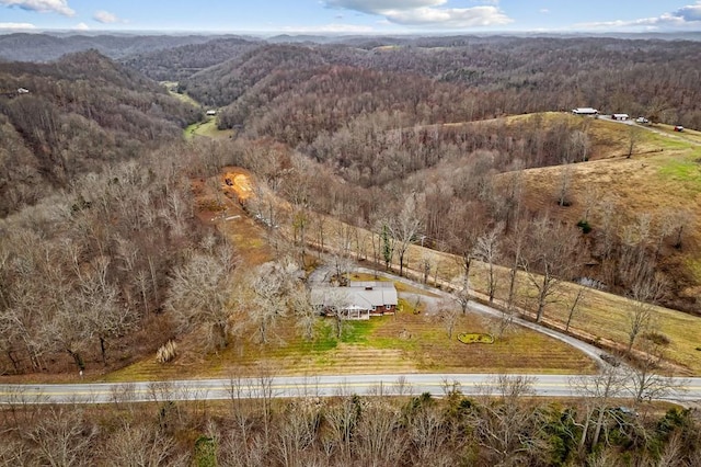 drone / aerial view featuring a rural view