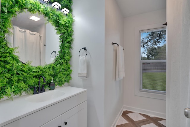 bathroom with vanity