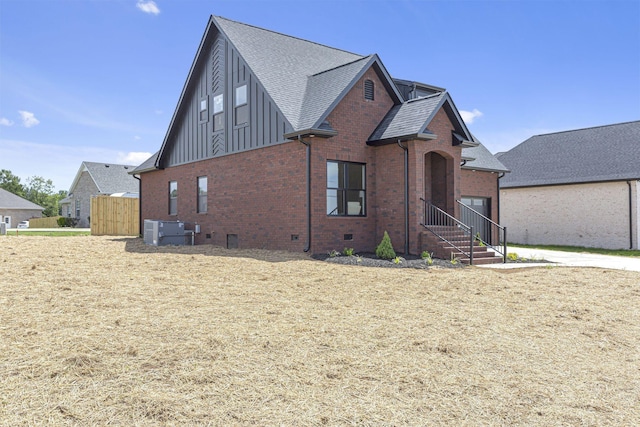 view of front of house with central AC unit