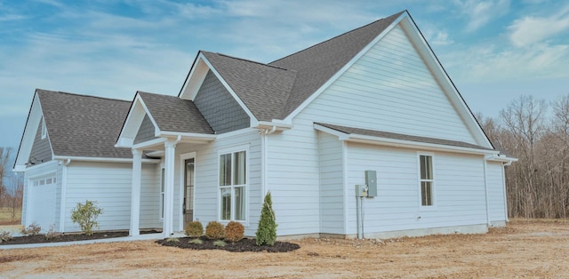 view of home's exterior featuring a garage