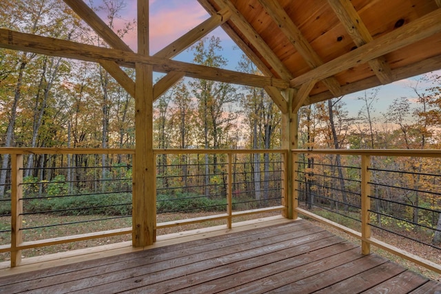 view of deck at dusk