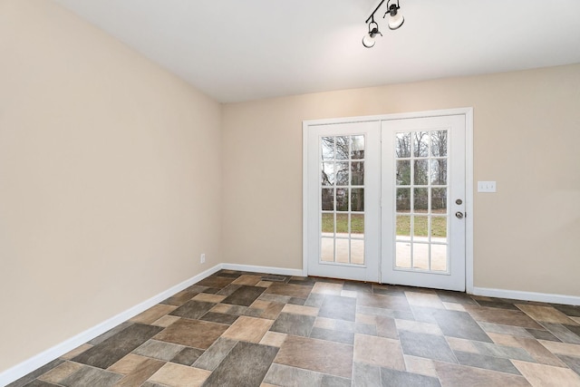 entryway with track lighting