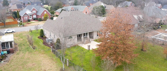 bird's eye view with a residential view