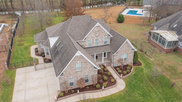 birds eye view of property