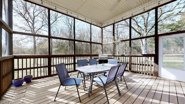 view of sunroom