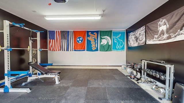 view of exercise room