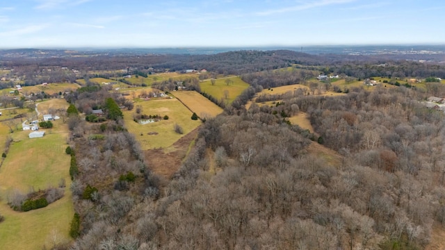 drone / aerial view with a rural view