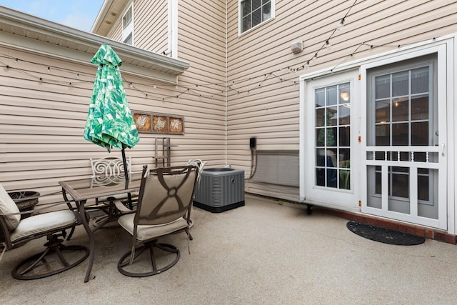 view of patio / terrace with central AC