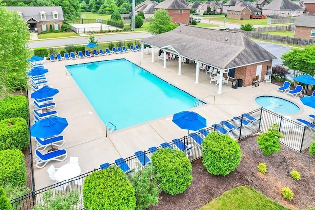 view of pool with a patio