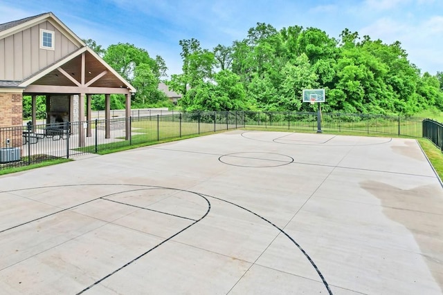 view of basketball court