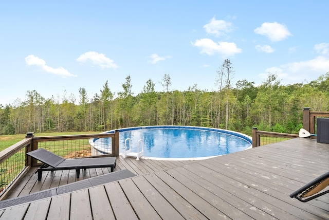 view of pool with a deck