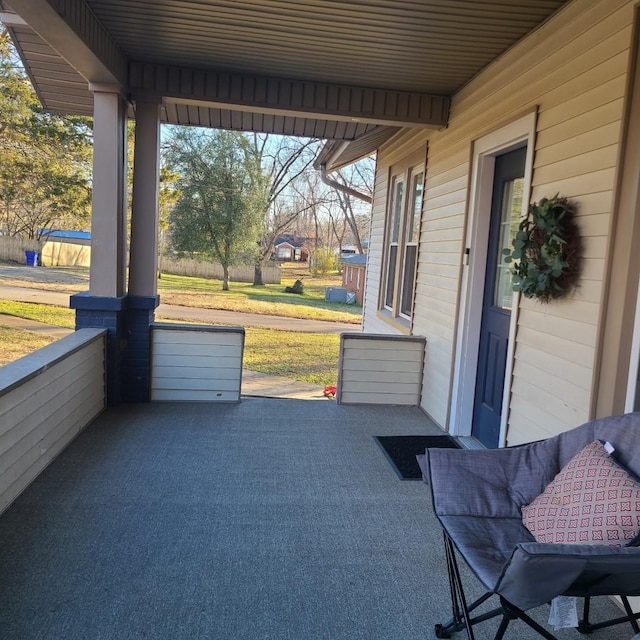 view of patio / terrace with a porch