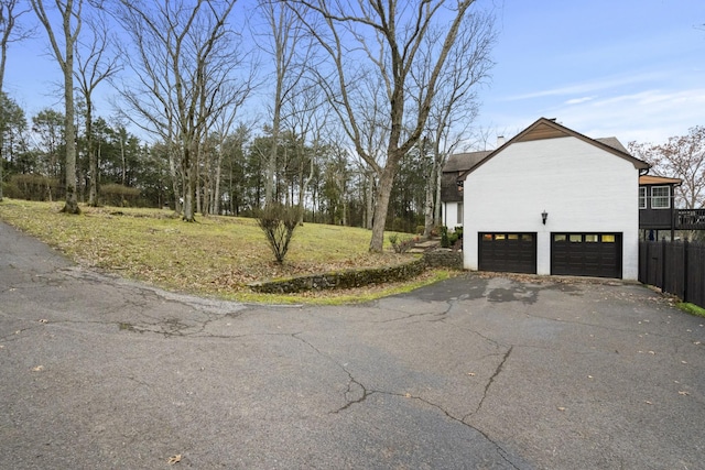 view of home's exterior featuring a garage