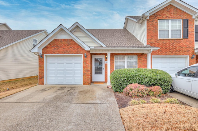 view of property with a garage