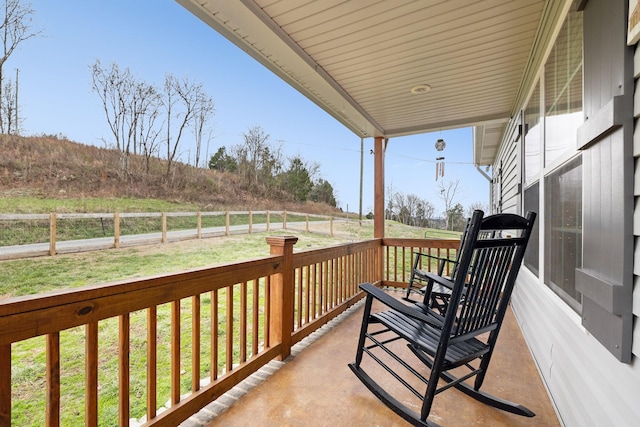 balcony with a porch