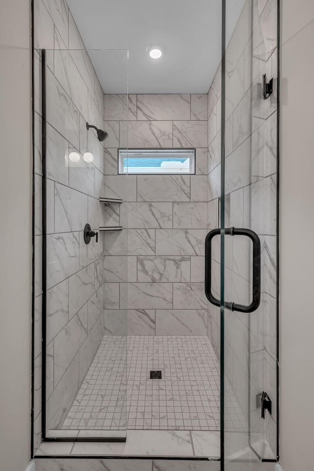 bathroom with walk in shower