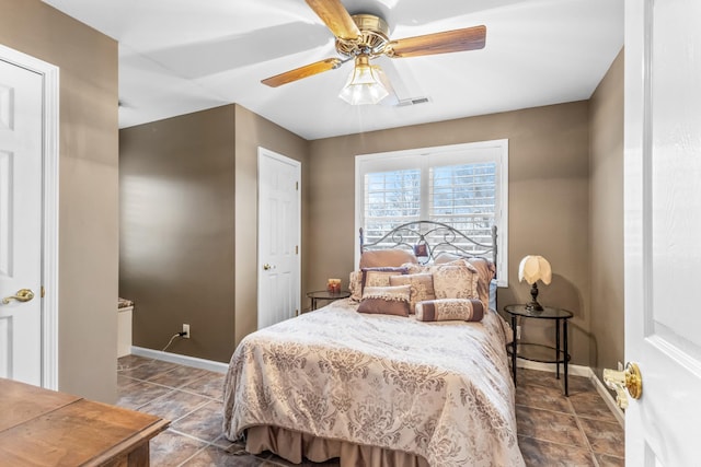 bedroom with ceiling fan